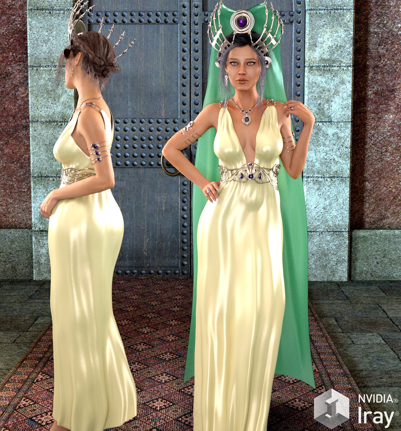 HEROINE - Drusilla Dress,Headdress and Jewels for Genesis 3 Female