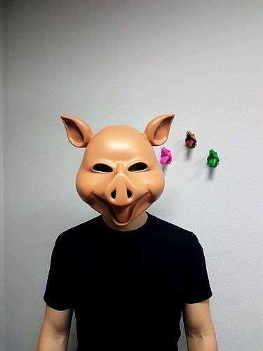 Pig mask Snowboard mask Horror mask The Purge mask | 3D