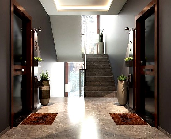 Entrance Hall 3D Model Vray Settings and PSD File
