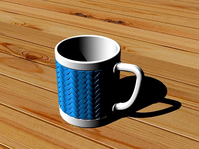 Coffee Cup Woven Bamboo | 3D