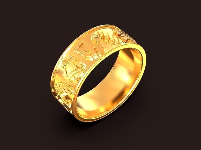 Christmas symbols ring Tymoshchuk Hanna jewelry design | 3D