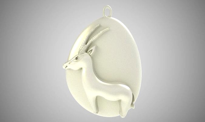 Rock Gazelle Necklace | 3D