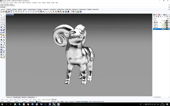 Statuette of a RAM | 3D