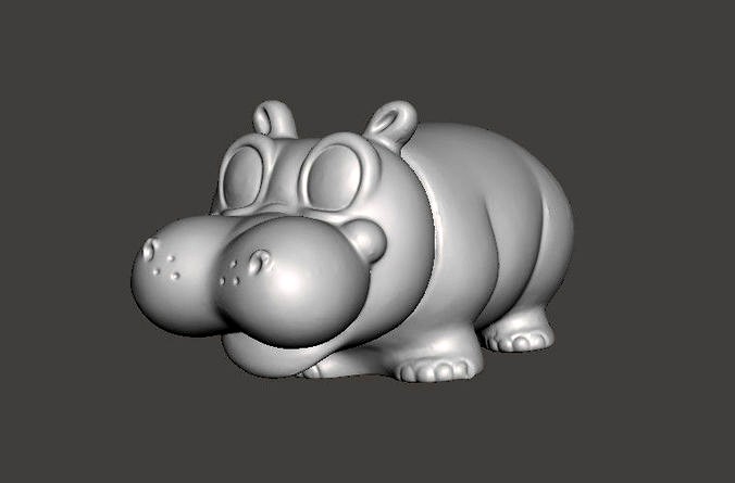 PIPPO HIPPO Hugghies Lines mascot  | 3D