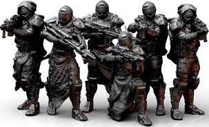 Sci Fi Infantry Squad Miniatures | 3D