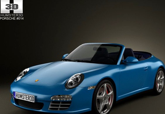 Porsche 911 Carrera 4S Cabriolet 2011 3D Model