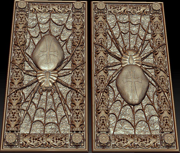 Backgammon with a spider | 3D