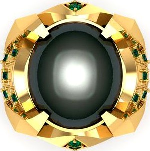 801 Korea Ruby Men ring | 3D