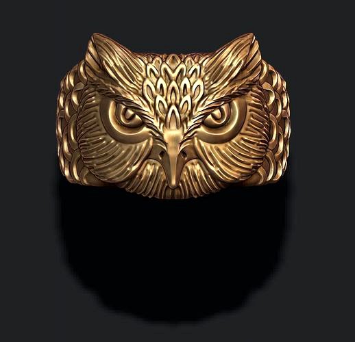 owl ring | 3D