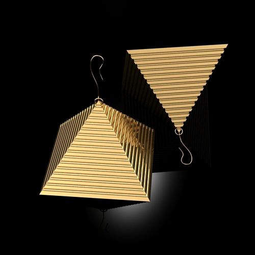 Earrings Pyramids | 3D