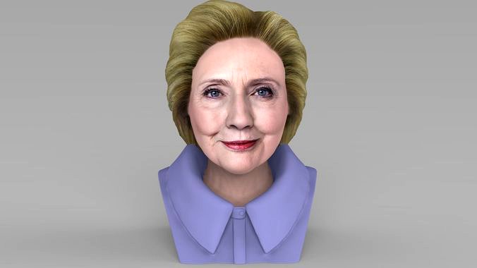 Hillary Clinton bust ready for full color 3D printing | 3D