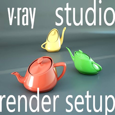 Professional Studio Light  Scene setup for VRay 3D Model