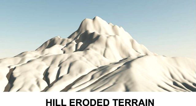 3d Terrain Eroded Hill 3D Model