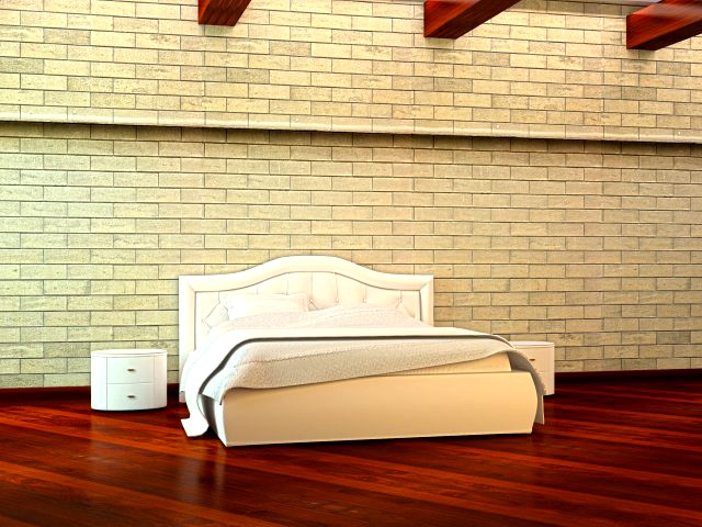 Bed modernist style Italia 3D Model