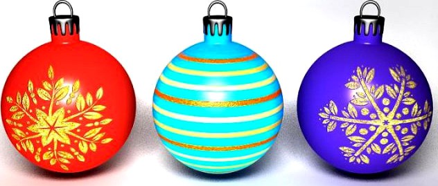 Christmas balls 3D Model