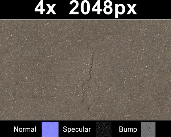 Asphalt Road Tiles Collection 3D Model