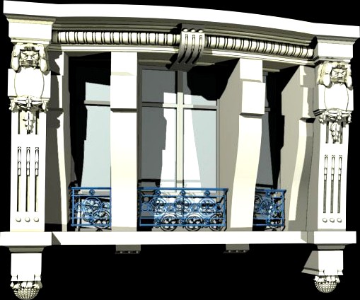 France Architecture Windows001 3D Model