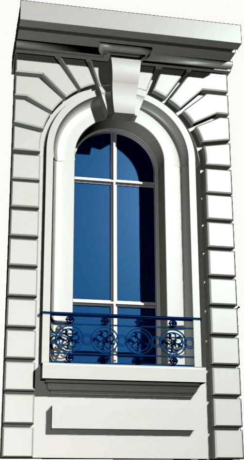 France Architecture Windows004 3D Model