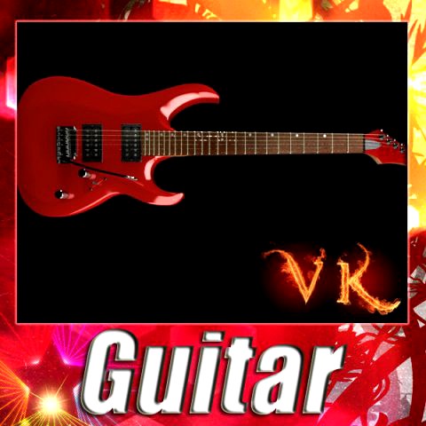Electric Guitar High Detail 3D Model