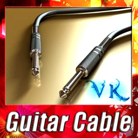 Guitar Cable High Detail 3D Model