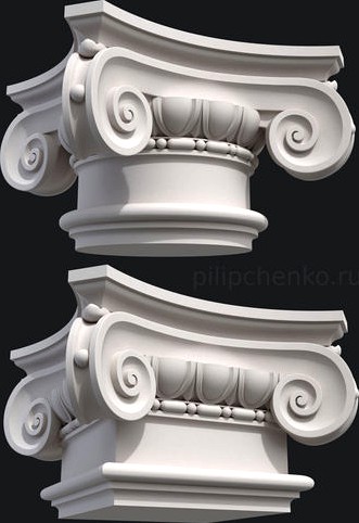 Ionic column capital 3D print model | 3D