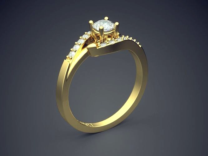 Ring With Diamonds Gjart A-449 | 3D