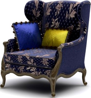 Elegant armchair 3D Model