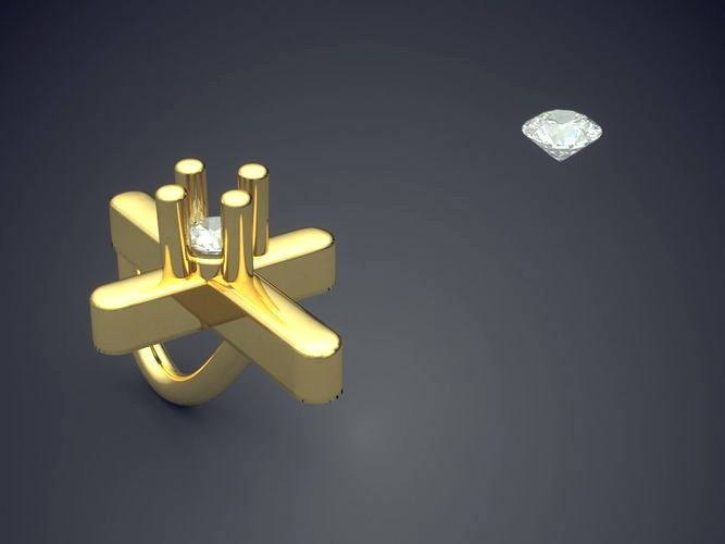 Pendant With Attachable Gem | 3D