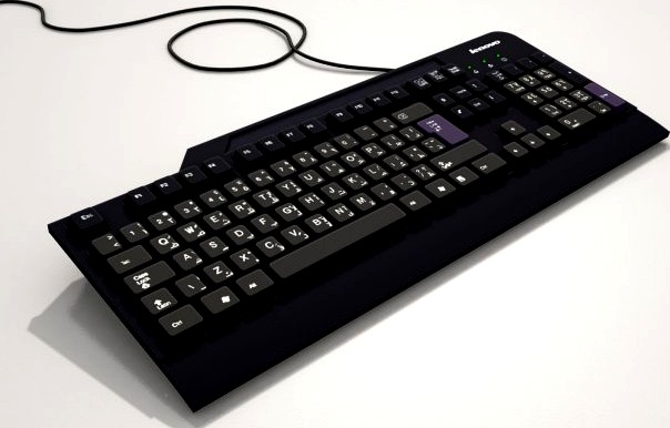 Computer Keyboard Model Lenovo KU0225 3D Model