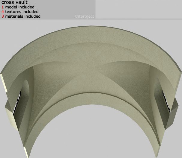 Cross vault 3D Model