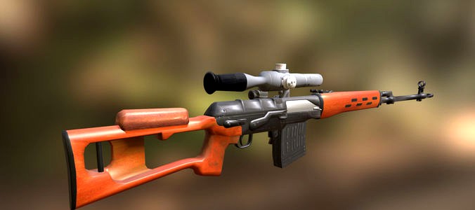 SVD sniper rifle with PSO-1