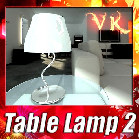 Modern Table Lamp 02 Circle T 28 3D Model