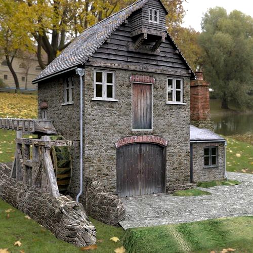 Blossom Hill Mill in fbx and obj format
