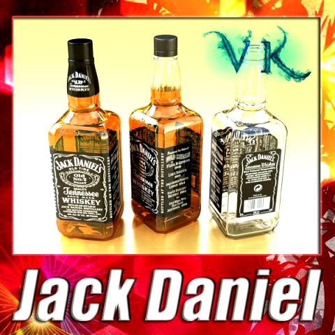 Jack Daniels Bottle 3D Model