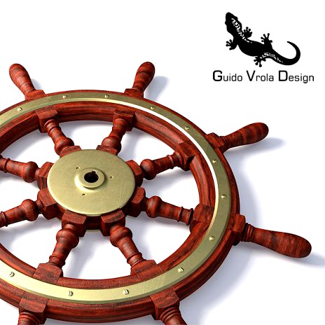 Ships Steering Wheel 3D Model