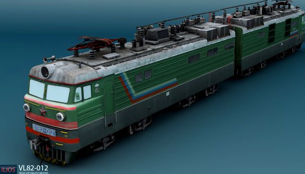 VL82 012 russian electric locomotive 3D Model