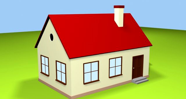 Cartoon house 3D Model