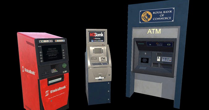 ATM Bank Machine set of 3