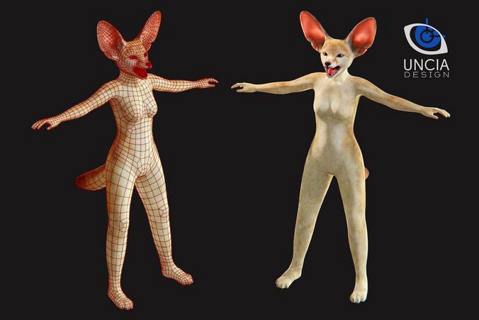 Anthropomorphic Fennec Fox Base Model