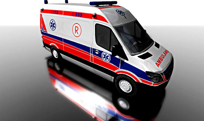 Ambulance Minibus For Games