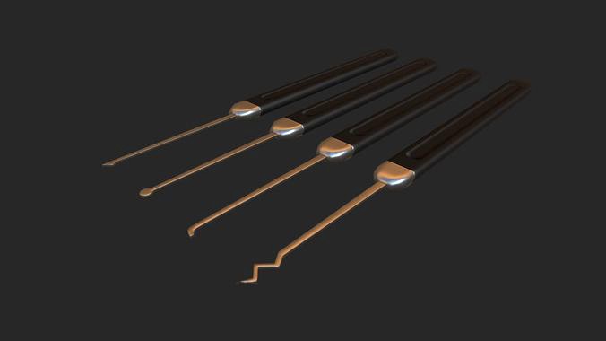 Lockpick set - PBR - lowpoly