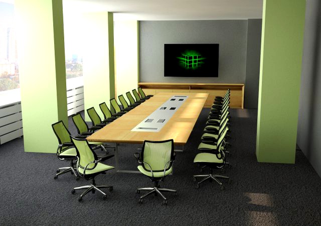 Office  chair  table  cable manager 3D Model