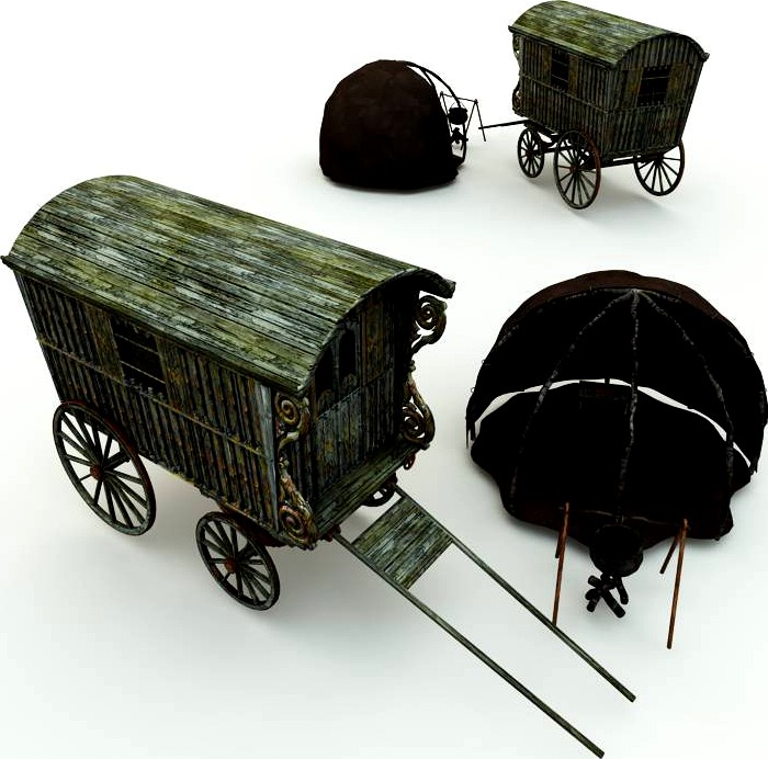 Gypsy Wagon and Camp for Blender