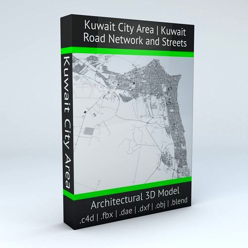 Kuwait City Area Road Network and Streets