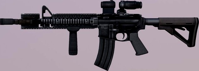 PBR M4 Rifle Tactical Version 3D Model