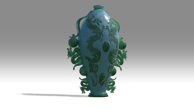 japan vase in jade
