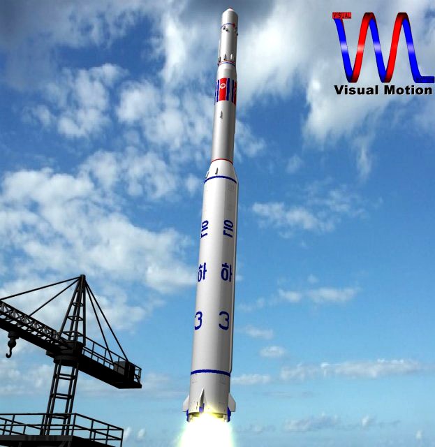 DPRK Unha3 SLV Rocket 3D Model