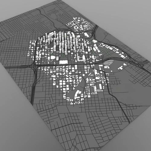 Houston Cityscape in 3ds and obj formats