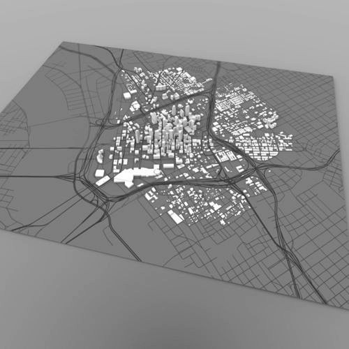 Dallas Skyline in 3ds and obj format