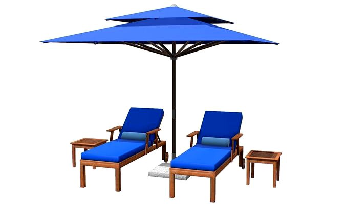 Lounge Chair and Umbrella